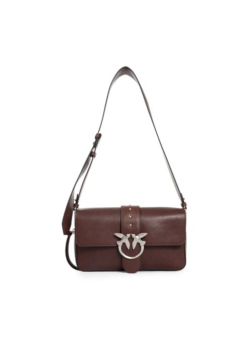 Borsa a spalla media Classic Love Bag Slouchy in pelle con zip Marrone PINKO | 105081 A2JGL74E